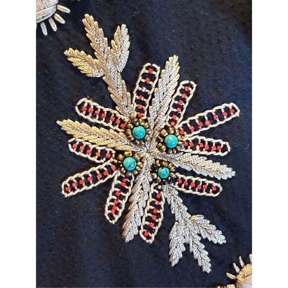 NWOT Megan Park Mid-Length Floral Embroidered Tie Waist Dress  Women's 0 - Picture 4 of 13